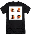 002 Callage Four Expressive Orange and Black Cats Nikolay Panov T-Shirt