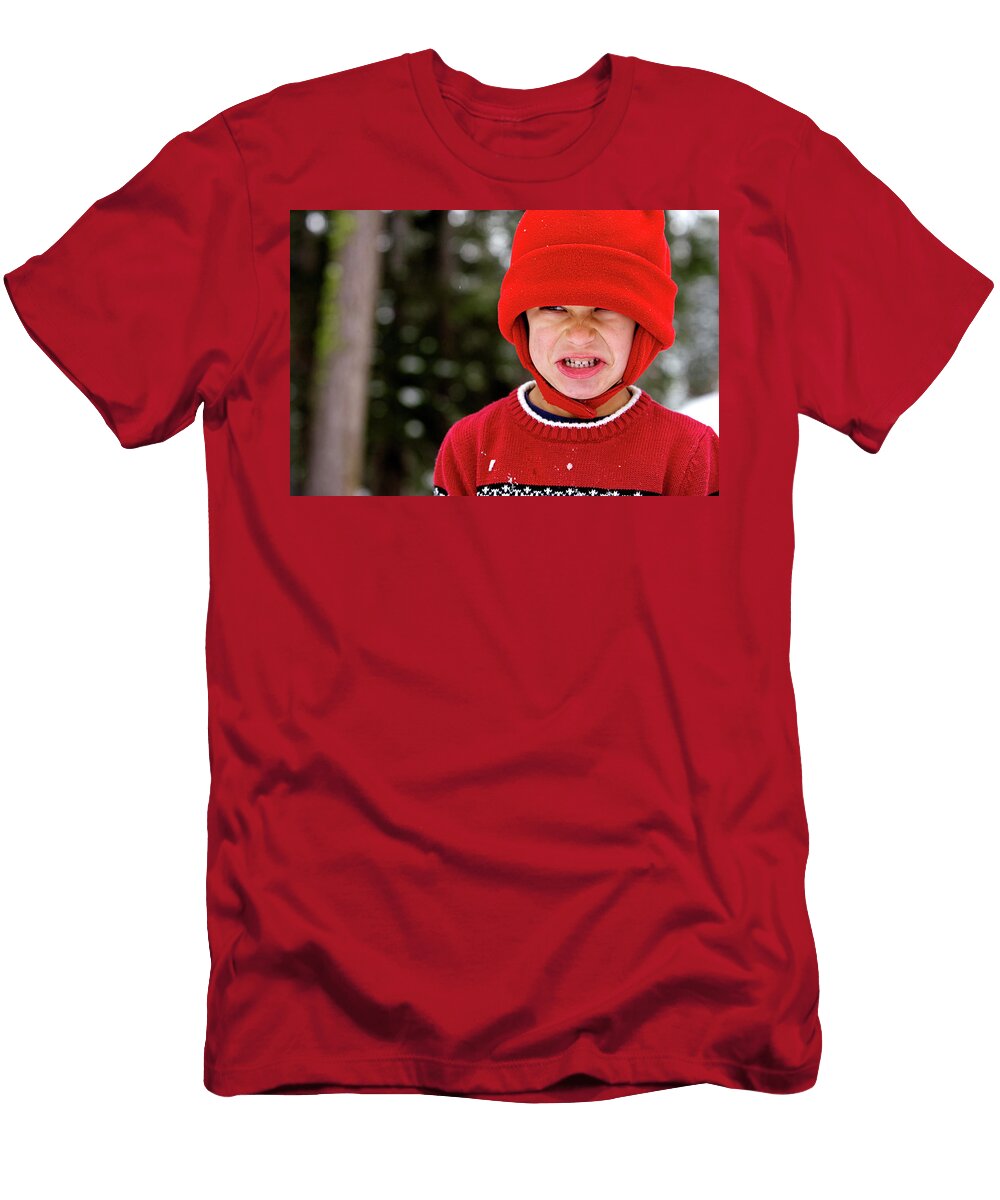 1 a Cute Young Boy Laughing and Making Corey Rich T-Shirt