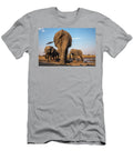 1 African Elephant Bulls At Waterhole Khwai Conservancy Ann Steve Toon Natureplcom T-Shirt