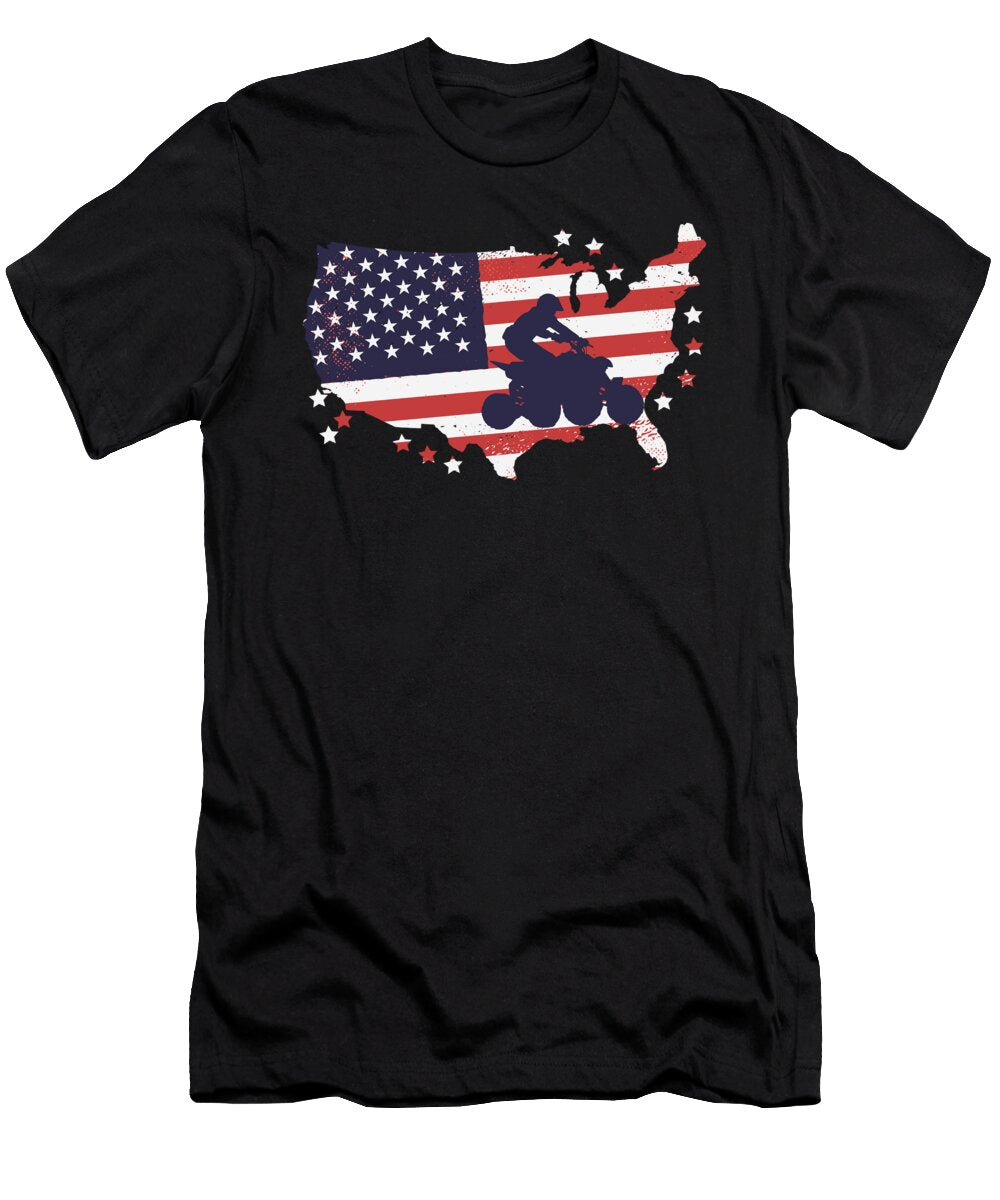 1 American Flag Quad Greenoptix T-Shirt
