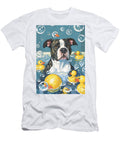 1 American Staffordshire Terrier Dog Enjoying a Bubbly Bath Adrien Efren T-Shirt