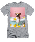1 American Staffordshire Terrier Dog Frolicking in a Bubbly Bathtub Adrien Efren T-Shirt