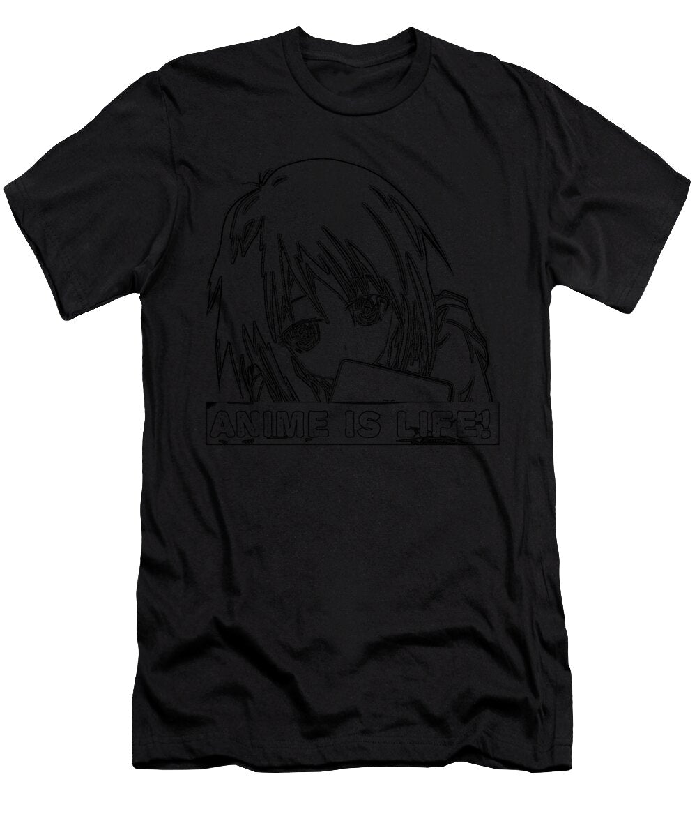 1 Anime Is Life Outline Kaylin Watchorn T-Shirt