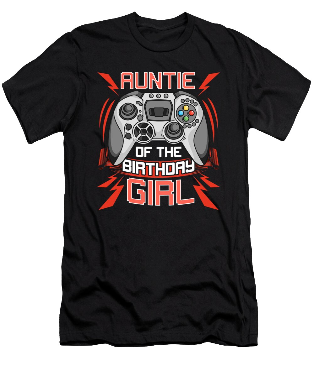 1 Auntie Birthday Girl Gift David Schuele Art T-Shirt