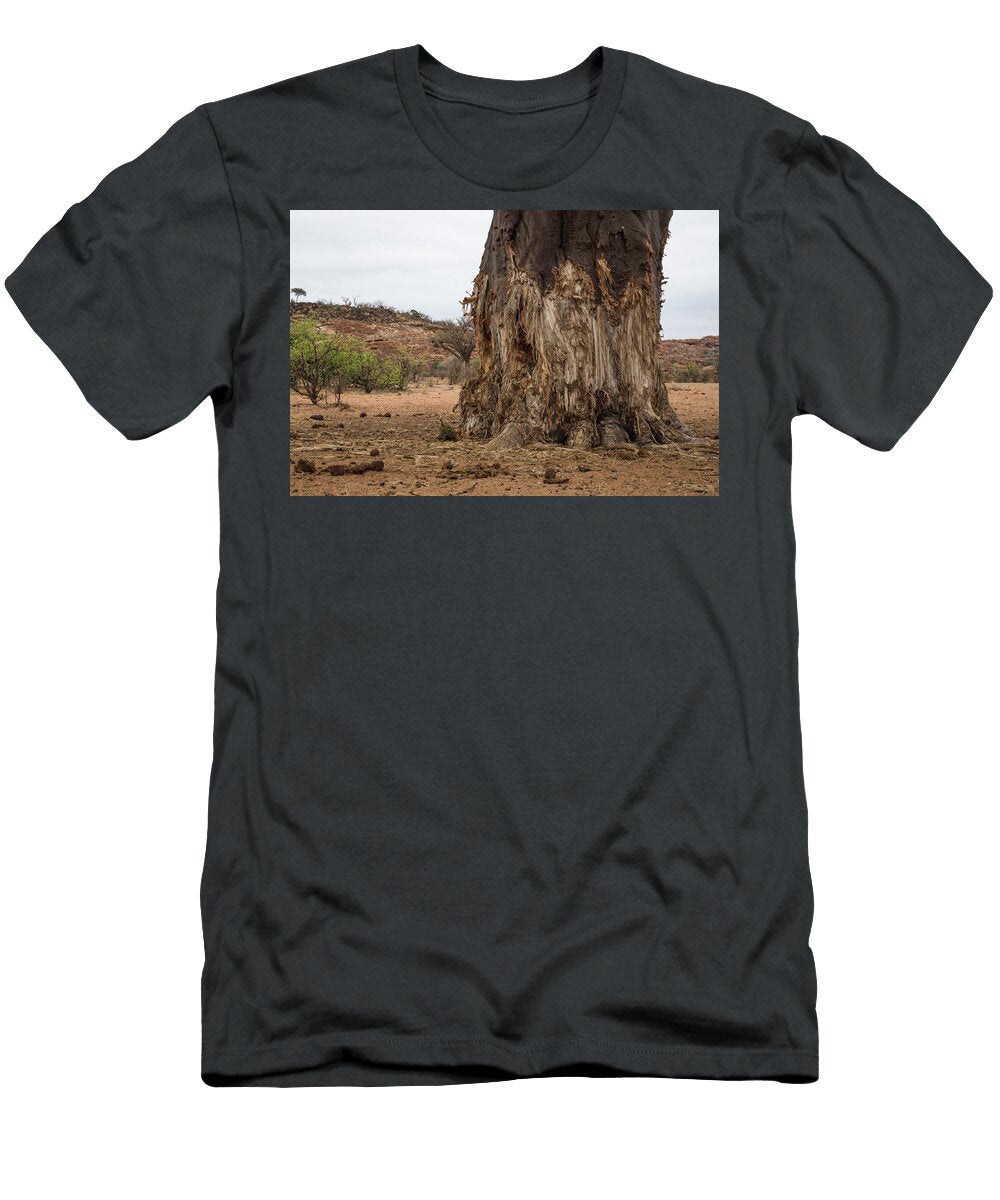 1 Baobab Tree with Elephant Damage Mapungubwe National Park Ann Steve Toon Natureplcom T-Shirt