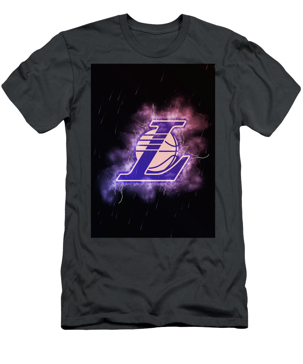1 Basketball Lighting Red Lakers Leith Huber T-Shirt