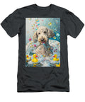 1 Bedlington Terrier Dog Enjoying a Bubbly Bath Adrien Efren T-Shirt
