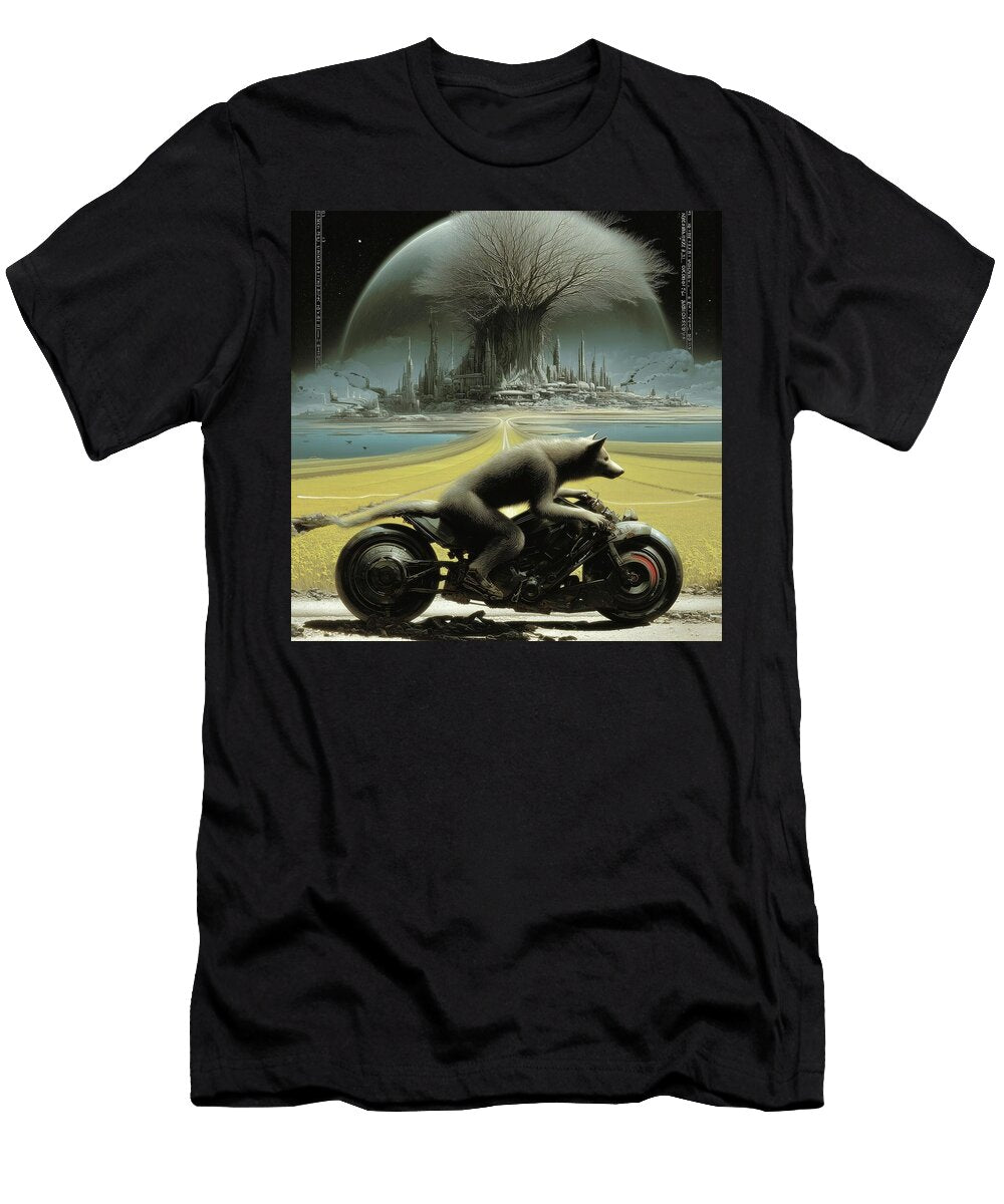 1 Biker Wolf Travels 5 Fabrizio Cassetta T-Shirt