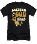 1 Blessed By God for 42 Years 42nd Birthday Religious Theme Maximus Designs T-Shirt