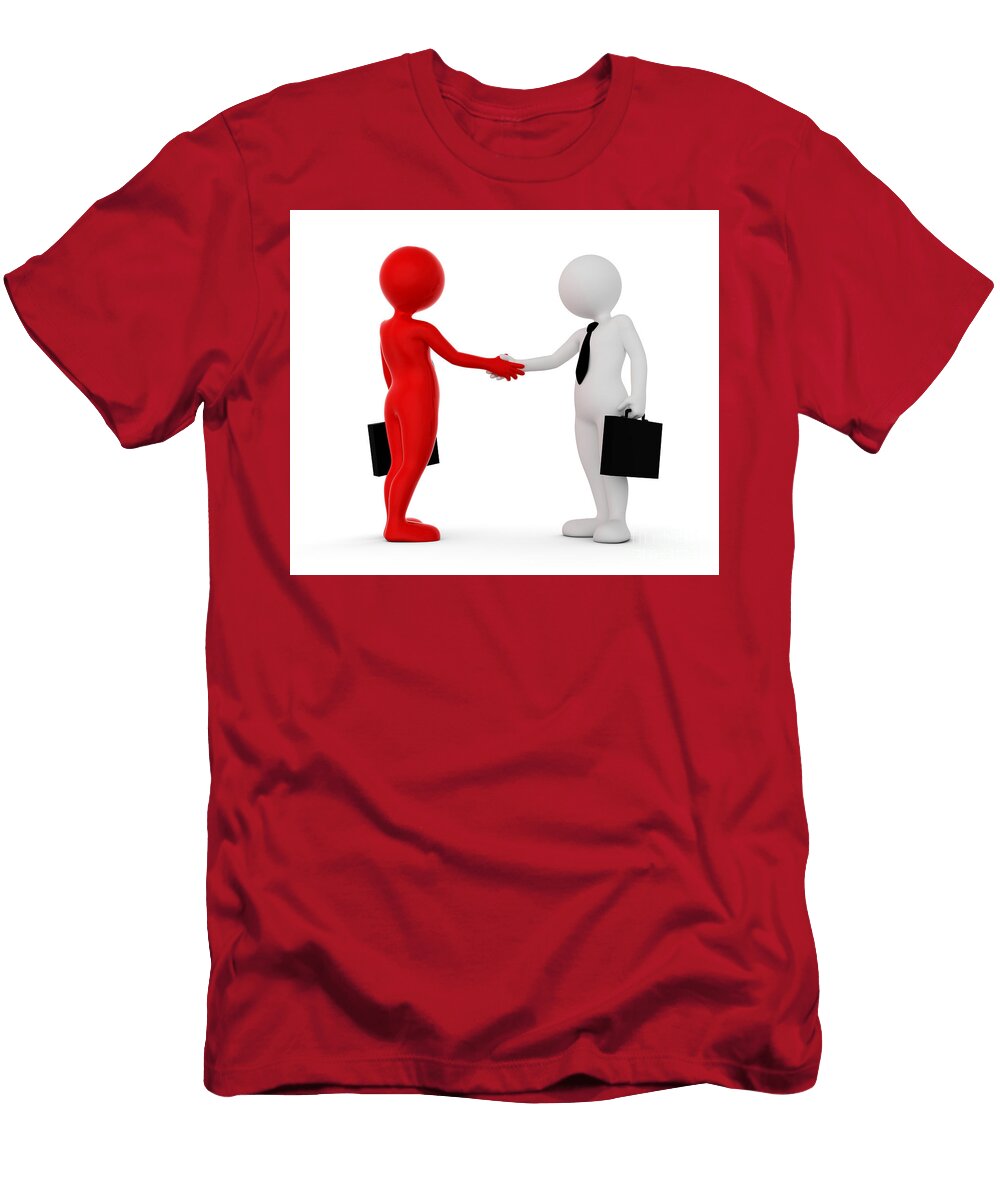 1 Business Handshake Ton Man Shaking Hands Deal Agreement Partner Concept Michal Bednarek T-Shirt