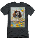 1 Cavalier King Charles Spaniel Dog Enjoying a Bubbly Bath Adrien Efren T-Shirt