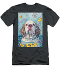 1 Clumber Spaniel Dog Frolicking in a Bubbly Bathtub Adrien Efren T-Shirt