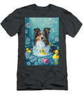 1 Collie Dog Enjoying a Bubbly Bath Adrien Efren T-Shirt