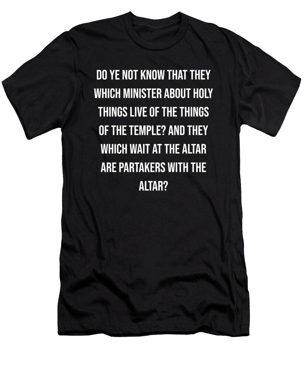 1 Corinthians 9 13 Vidddie Publyshd T-Shirt