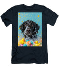 1 Curly Coated Retriever Dog Frolicking in a Bubbly Bathtub Adrien Efren T-Shirt