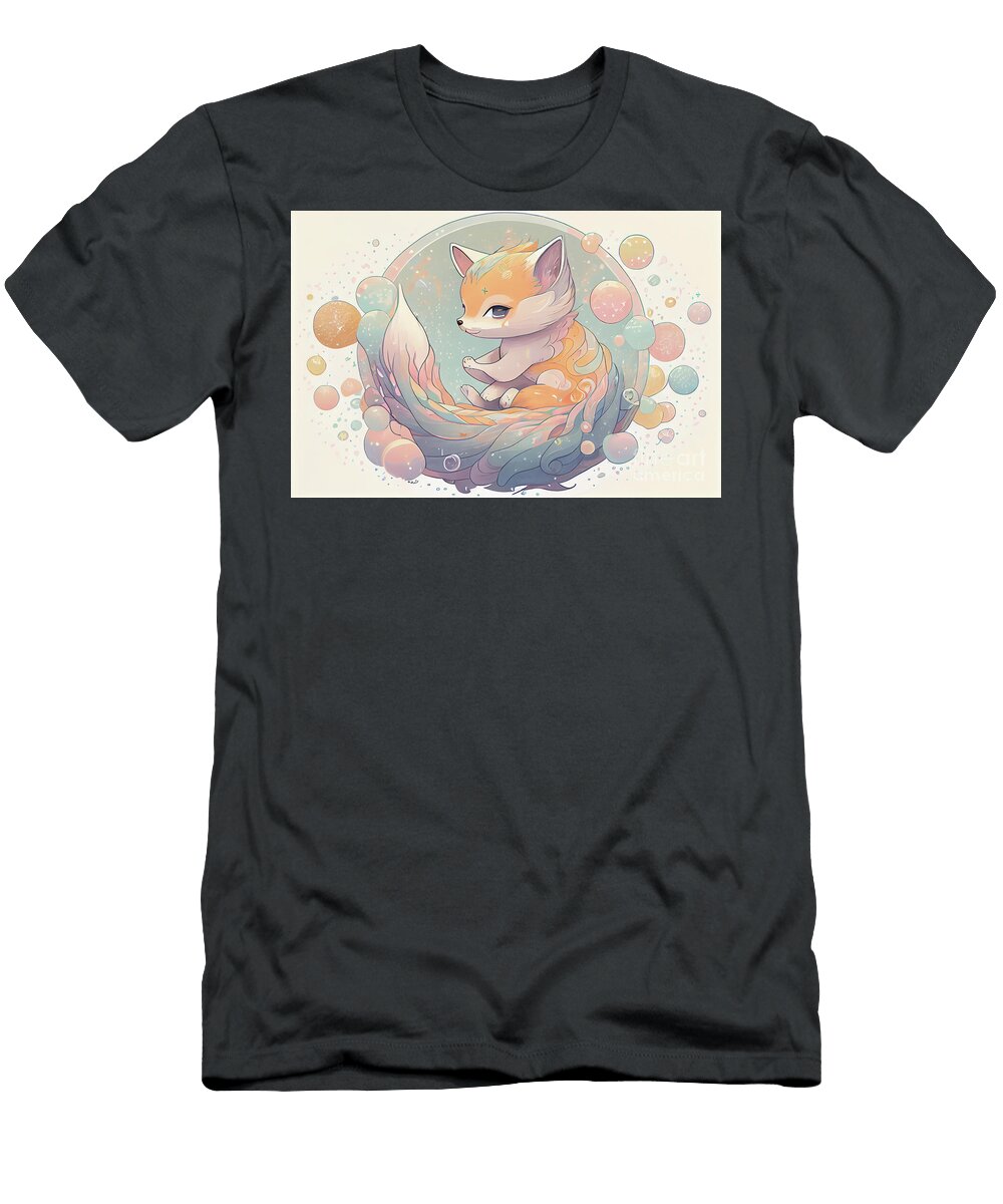 1 Cute Adorable Kawaii Fox Greeting Cartoon Doodle Beautiful Things T-Shirt