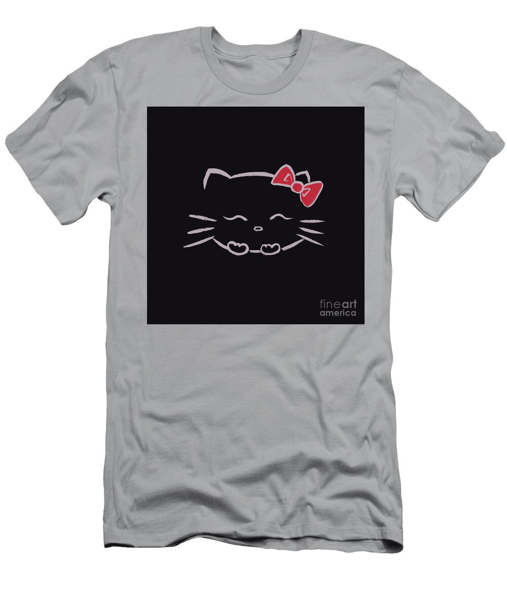 1 Cute Smiling Hello Kitty Japanese Kawaii Cartoon Cat Illustratio Awen Fine Art Prints T-Shirt