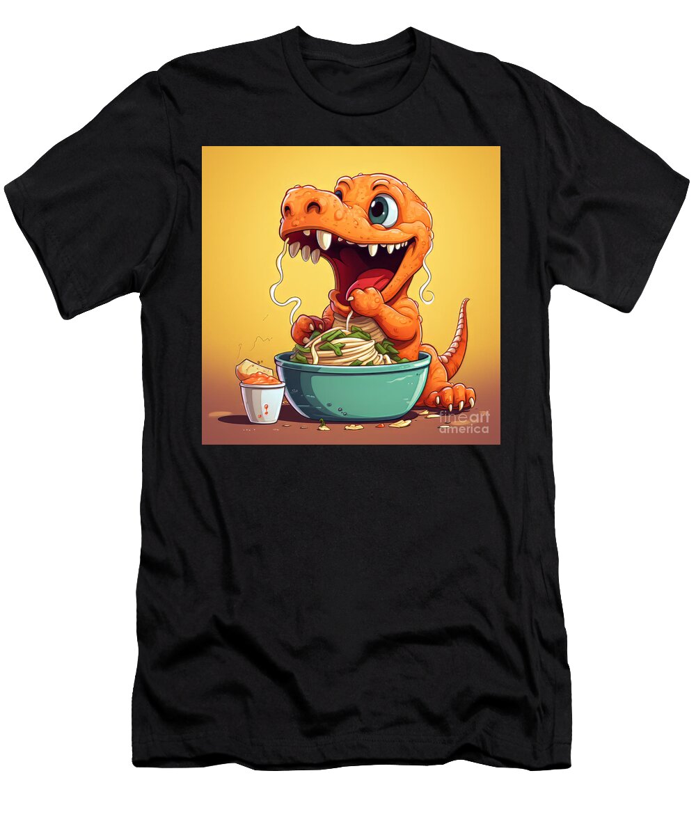 1 Dinosaur Noodles Illustration John Lutheran T-Shirt