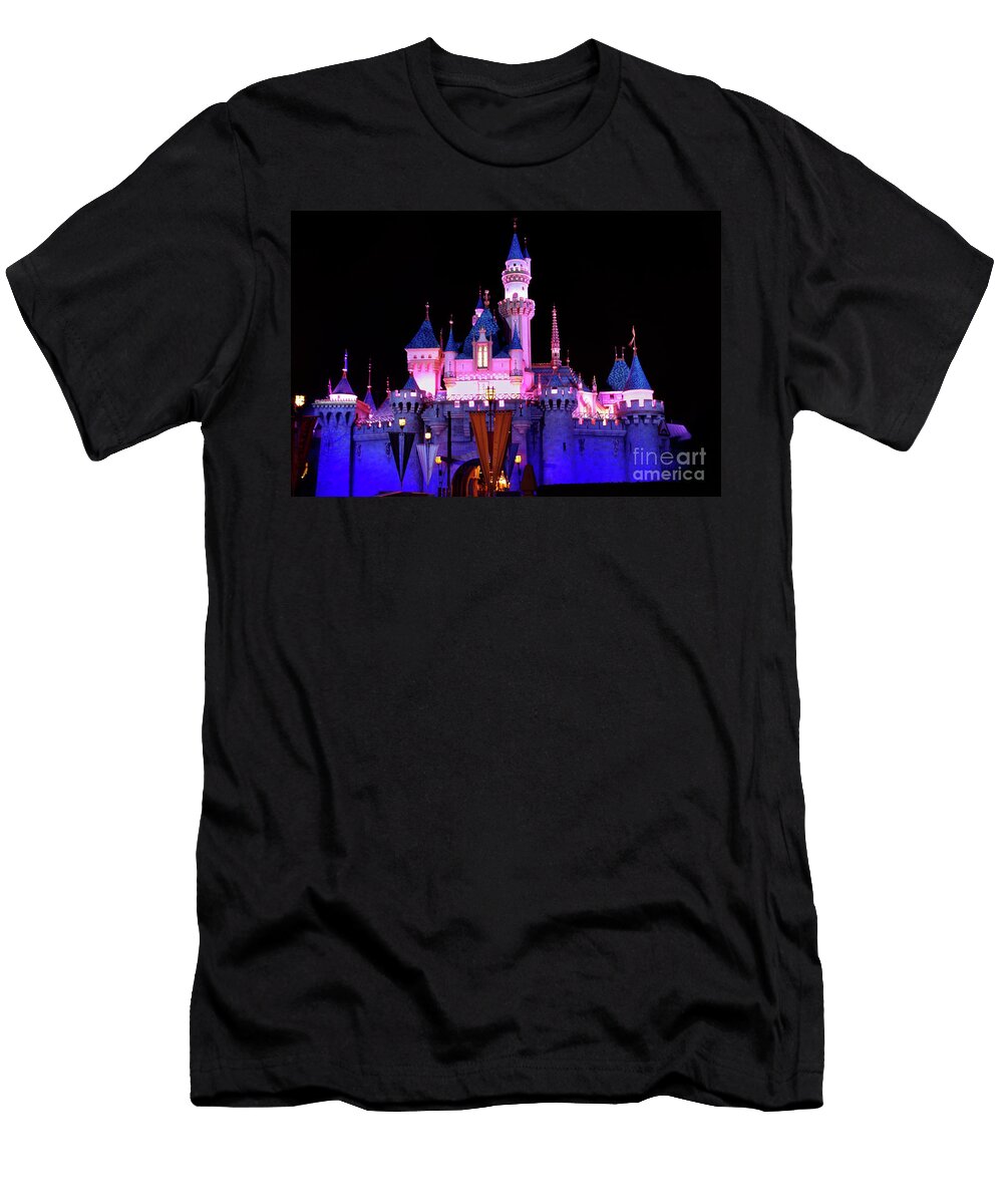1 Disneyland Castle At Night Mariola Bitner T-Shirt