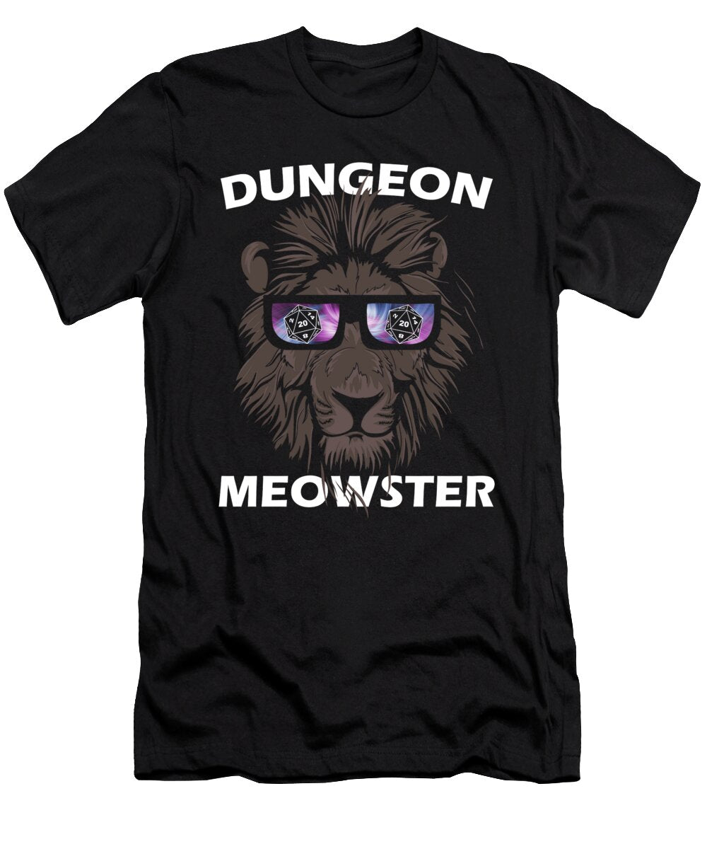 1 Dungeon Meowster Funny Nerdy Gamer Cat D20 Rpg Alessandra Roth T-Shirt