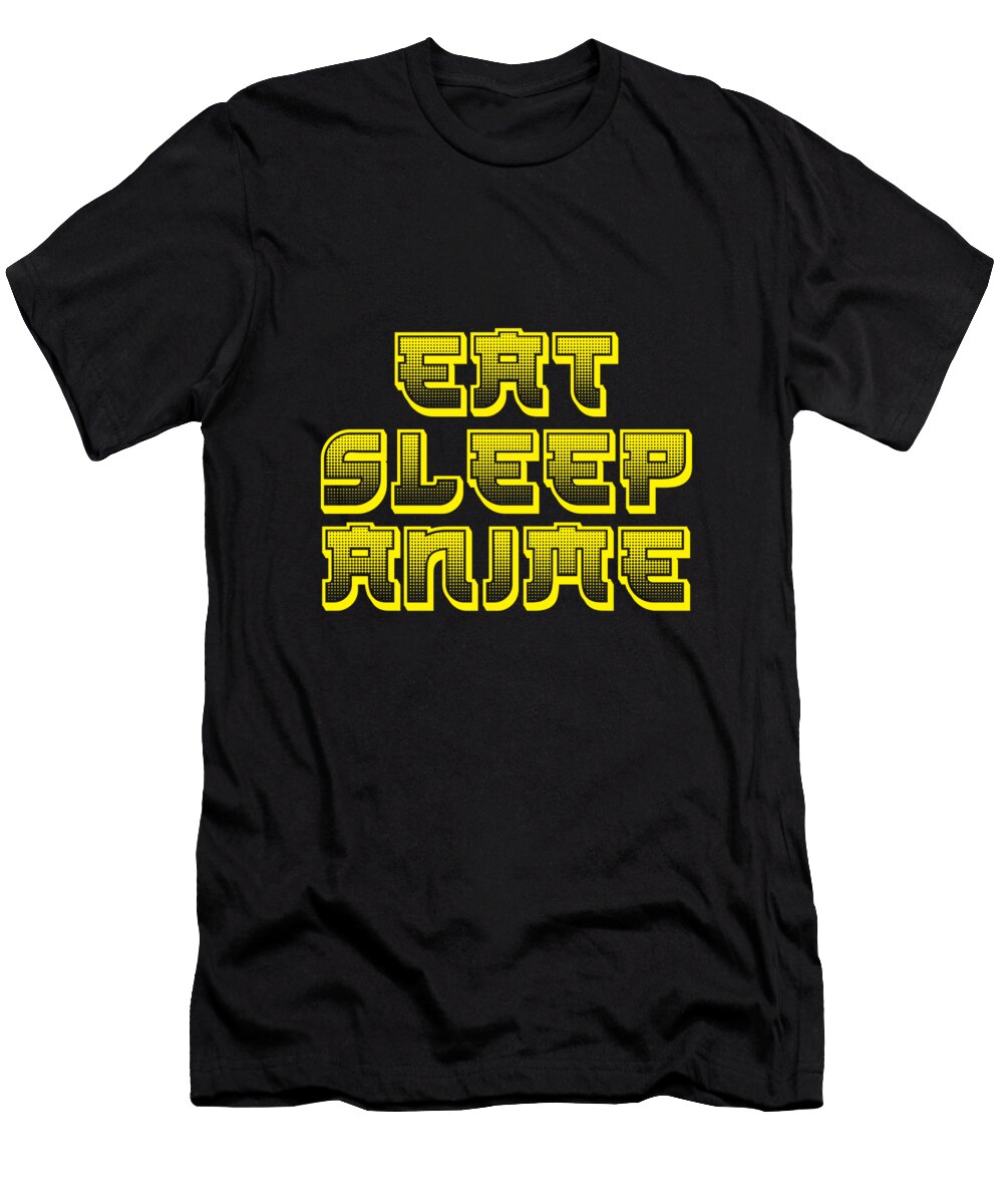1 Eat Sleep Anime Gold Target T-Shirt