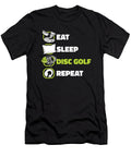 1 Eat Sleep Disc Golf Repeat Player Pro Frisbee Disc Golf Graphics Lab T-Shirt
