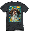 1 English Springer Spaniel Dog Frolicking in a Bubbly Bathtub Adrien Efren T-Shirt