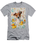 1 Fox Terrier Dog Frolicking in a Bubbly Bathtub Adrien Efren T-Shirt
