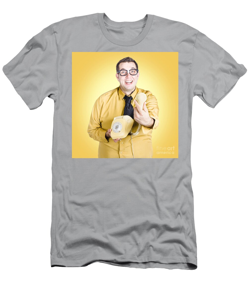 1 Funny Nerd Handing Over Good News Info Ryan Jorgensen T-Shirt