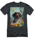 1 German Shorthaired Pointer Dog Frolicking in a Bubbly Bathtub Adrien Efren T-Shirt