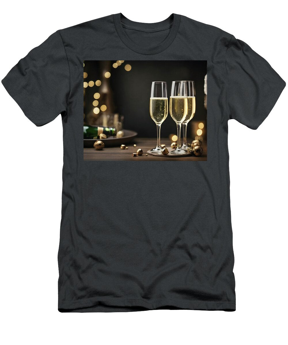 1 Glasses of Champagne on the Table George Mdivanian T-Shirt