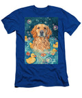 1 Golden Retriever Dog Frolicking in a Bubbly Bathtub Adrien Efren T-Shirt