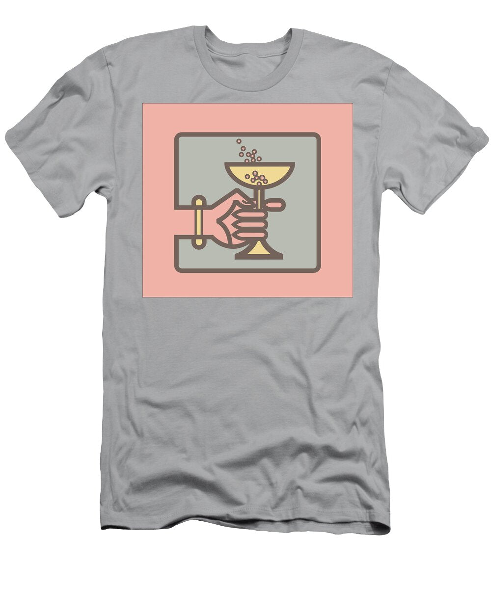1 Hand Holding a Champagne Glass Csa Images T-Shirt