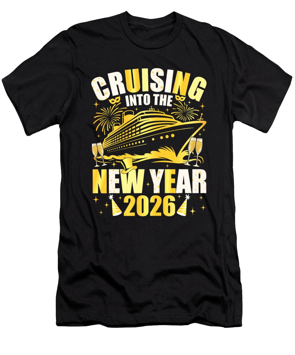 1 Happy New Year 2026 Cruising Into the New Year Studi Alex T-Shirt