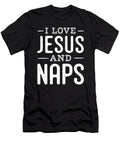 1 I Love Jesus and Naps Funny Christian Design Hope and Hobby T-Shirt