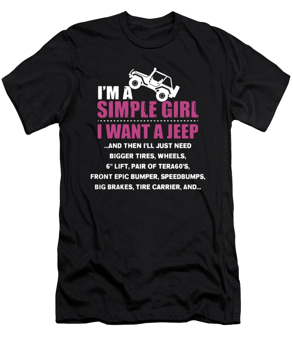 1 Im a Simple Girl I Want a Jeep Tinh Tran Le Thanh T-Shirt