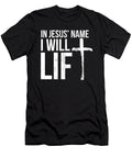 1 in Jesus Name I Lift Christian Workout Graphic Noirty Designs T-Shirt