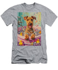 1 Irish Terrier Dog Frolicking in a Bubbly Bathtub Adrien Efren T-Shirt