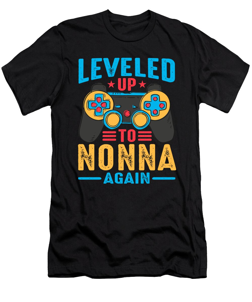 1 Leveled Up to Nonna Again Video Game Gamer Dhbubble T-Shirt