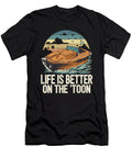 1 Life Is Better on the Toon Pontoon King Boat Motorboating Maximus Designs T-Shirt