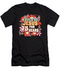 1 Loved By Jesus for 75 Years 75th Birthday Christian Theme Maximus Designs T-Shirt