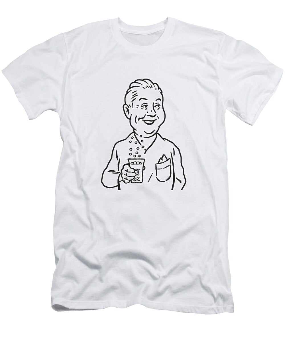 1 Man with Bubbly Beverage Csa Images T-Shirt