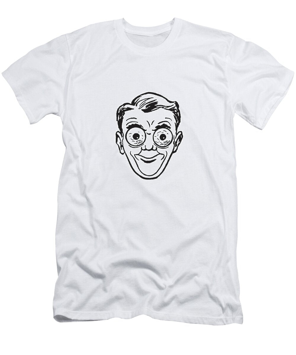 1 Man with Huge Crazy Eyes Csa Images T-Shirt
