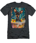1 Manchester Terrier Dog Frolicking in a Bubbly Bathtub Adrien Efren T-Shirt
