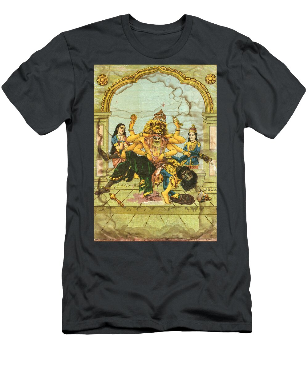 1 Narasimha Avatar Raja Ravi Varma T-Shirt