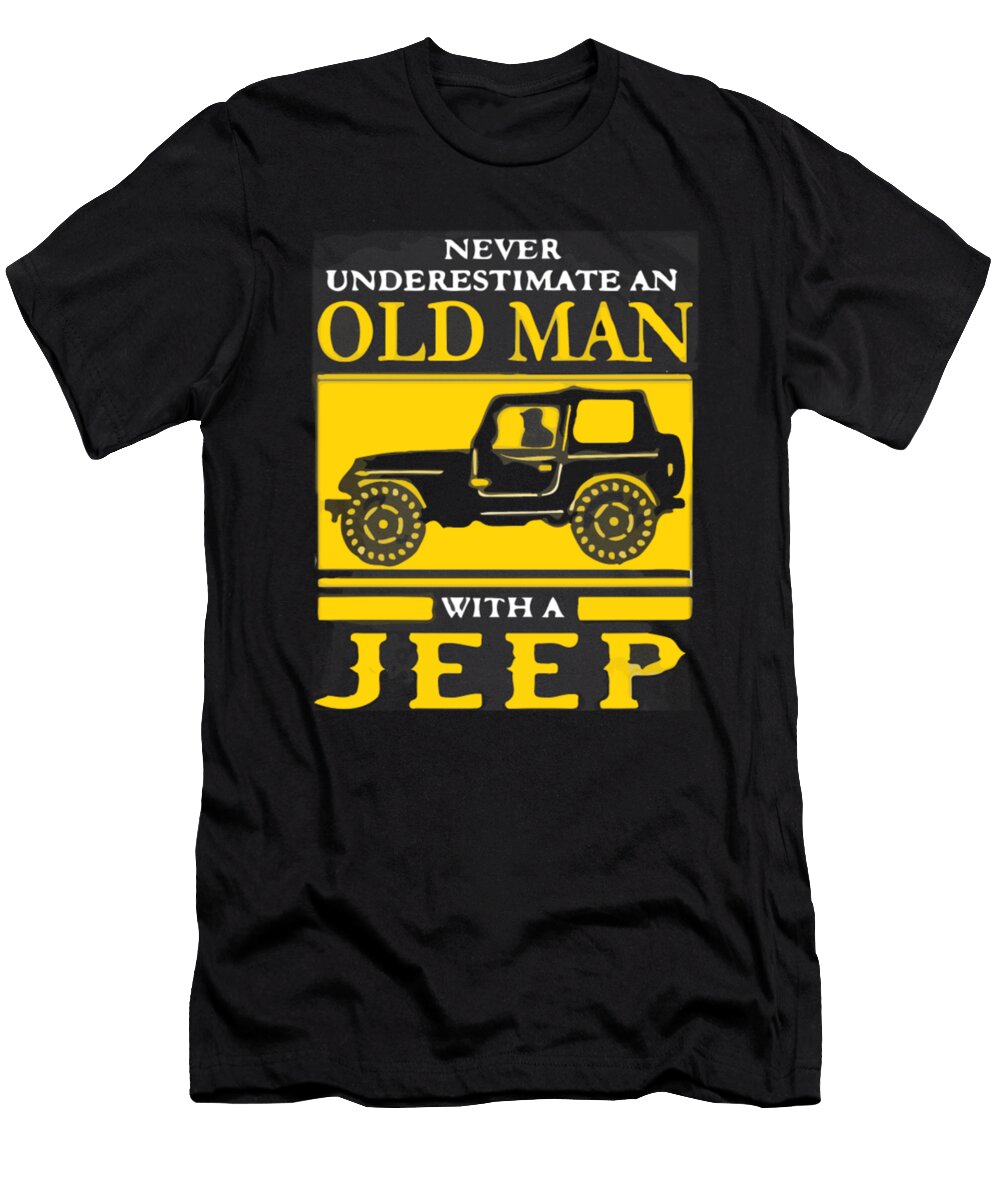 1 Never Underestimate an Old Man with a Jeep Tinh Tran Le Thanh T-Shirt