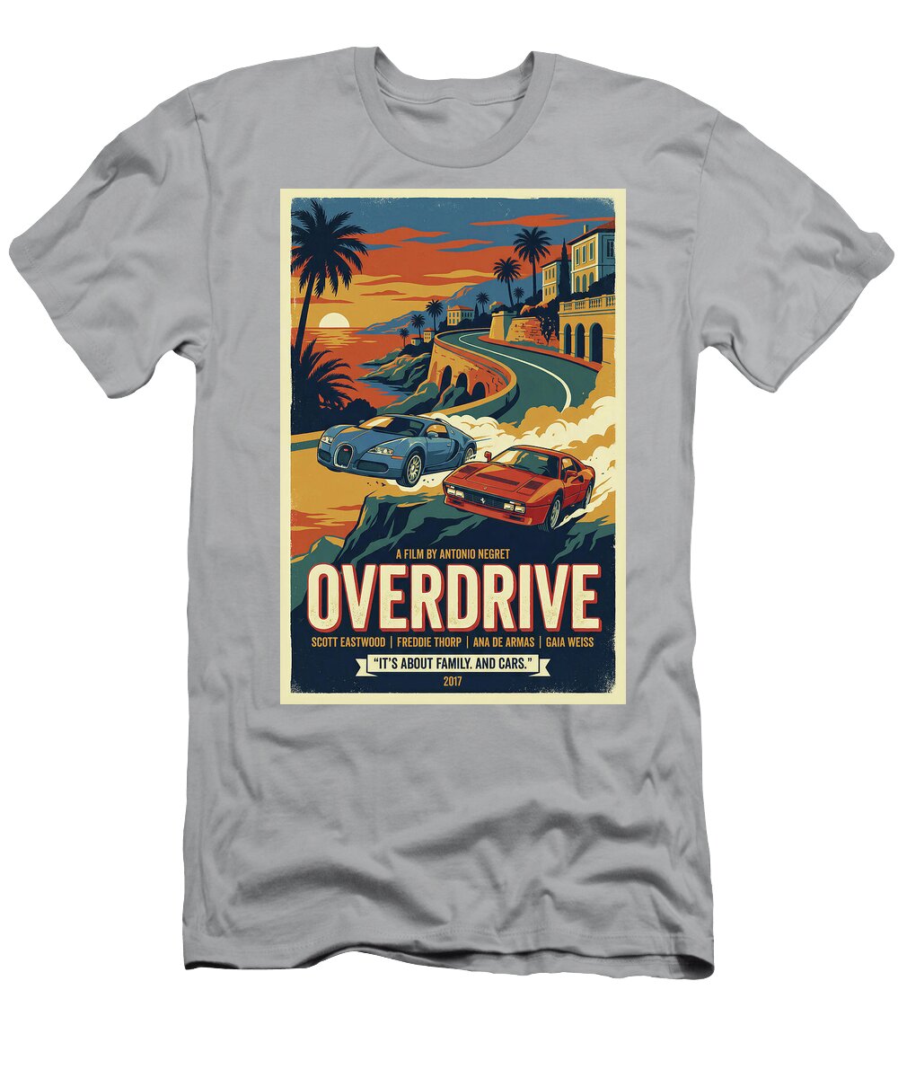 1 Overdrive Minimal Movie Poster Retro Film Poster Vintage 2017 Sampadart Gallery T-Shirt