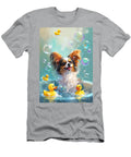 1 Papillon Dog Enjoying a Bubbly Bath Adrien Efren T-Shirt