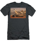 1 Pied Crow Pulling Tail Feather of Whitebacked Vulture Ann Steve Toon Natureplcom T-Shirt