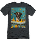 1 Pointer Dog Frolicking in a Bubbly Bathtub Adrien Efren T-Shirt